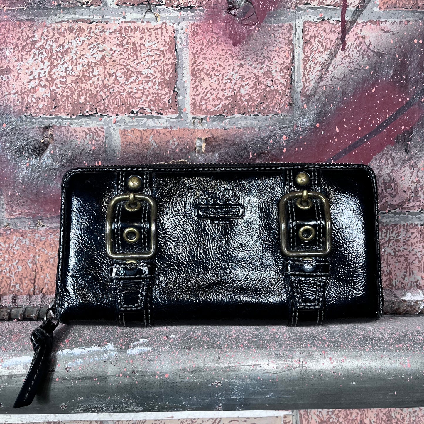 Vintage Coach Leather Wallet Buckles