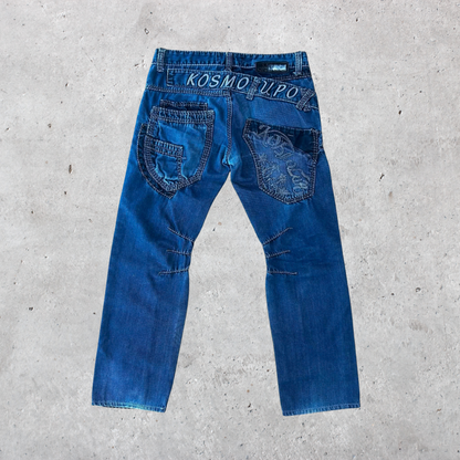 Kosmo Lupo Embroidered Straight Leg Jeans (Y2K) - 32"