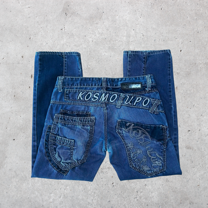 Kosmo Lupo Embroidered Straight Leg Jeans (Y2K) - 32"