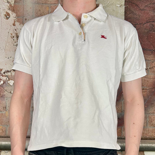 Burberry London Polo White T-Shirt (90s) - S