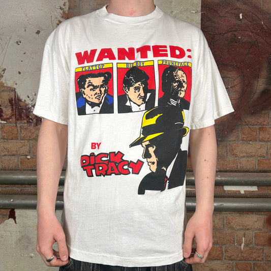 Dick Tracy Disney Vintage White T-Shirt (80s) - L