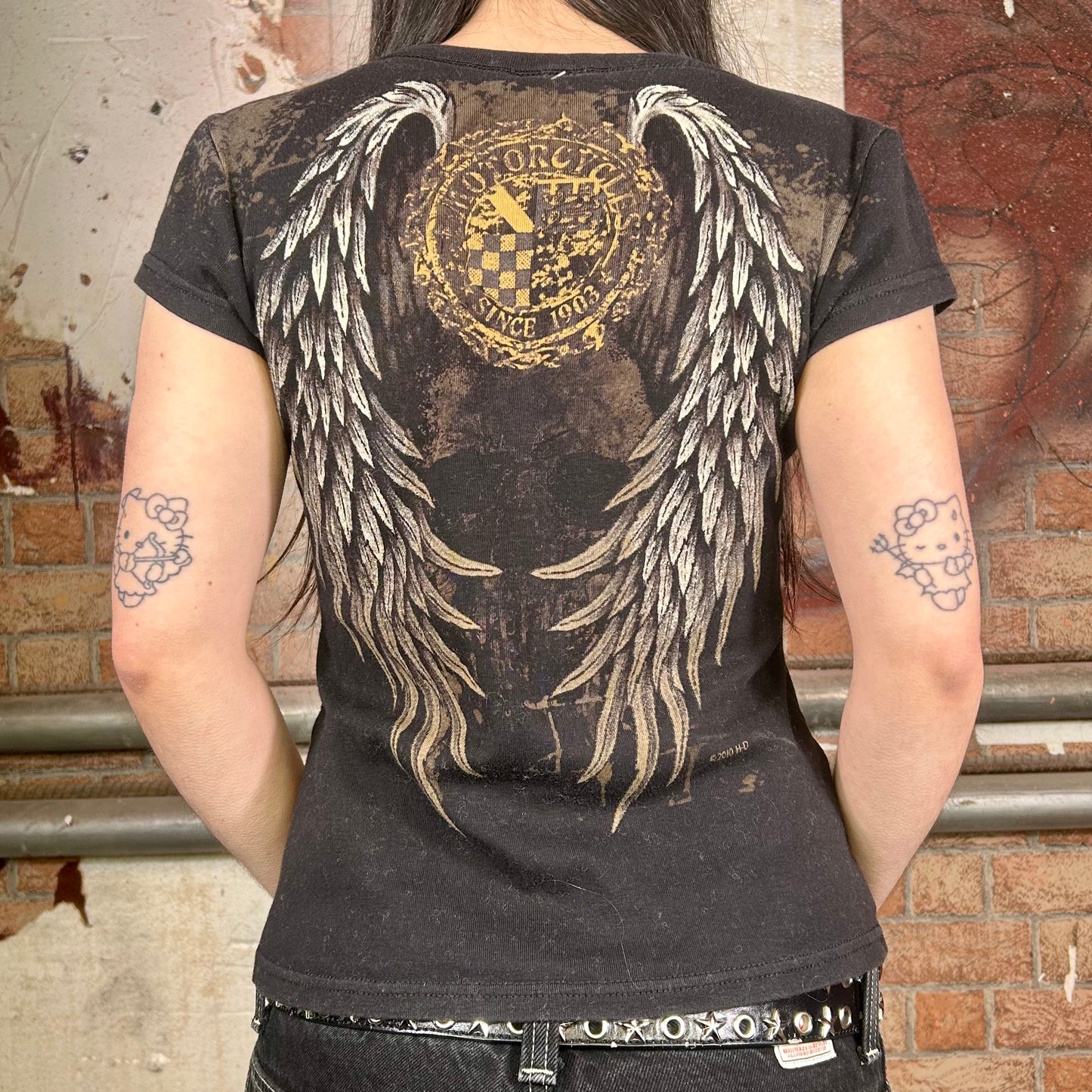 Harley Davidson Angel Wings T-Shirt (Y2K) - S