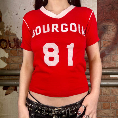 Bourgoin 81 Red Sporty T-Shirt (80's) - XXS