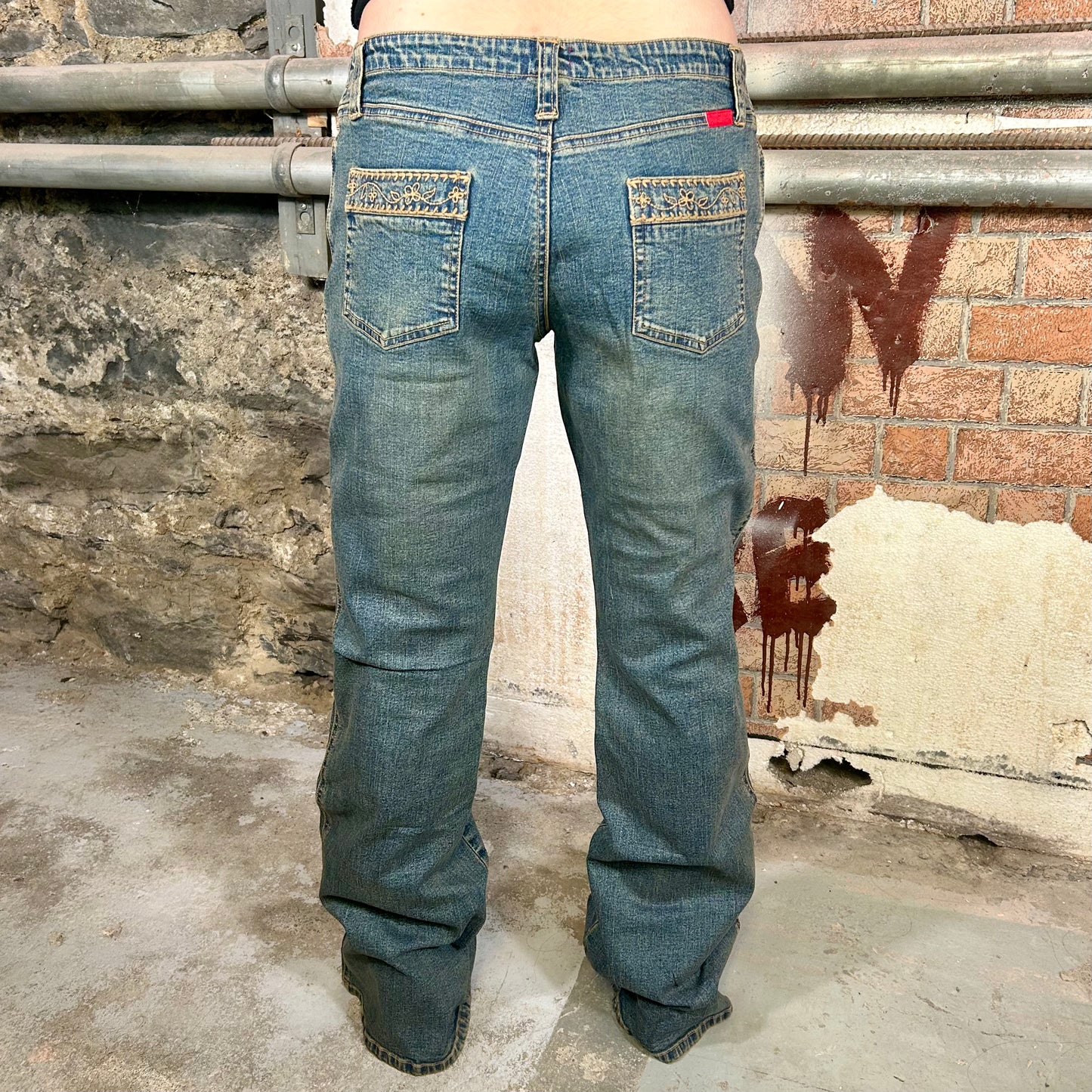 Tilt Deep Fly Low Rise Flare Denim Jeans (Y2K) - 30"