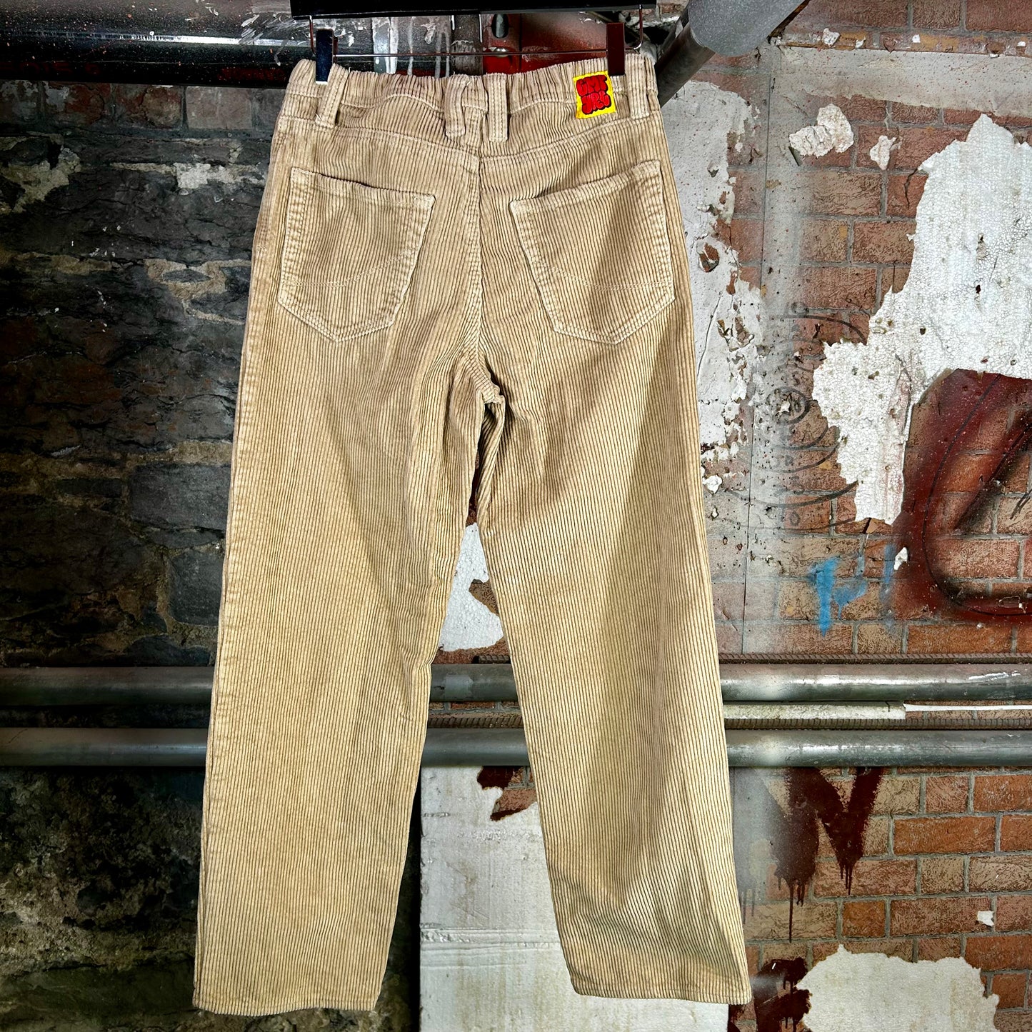Empyre Loose Fit Beige Corduroy Pants (Y2K) - 27"