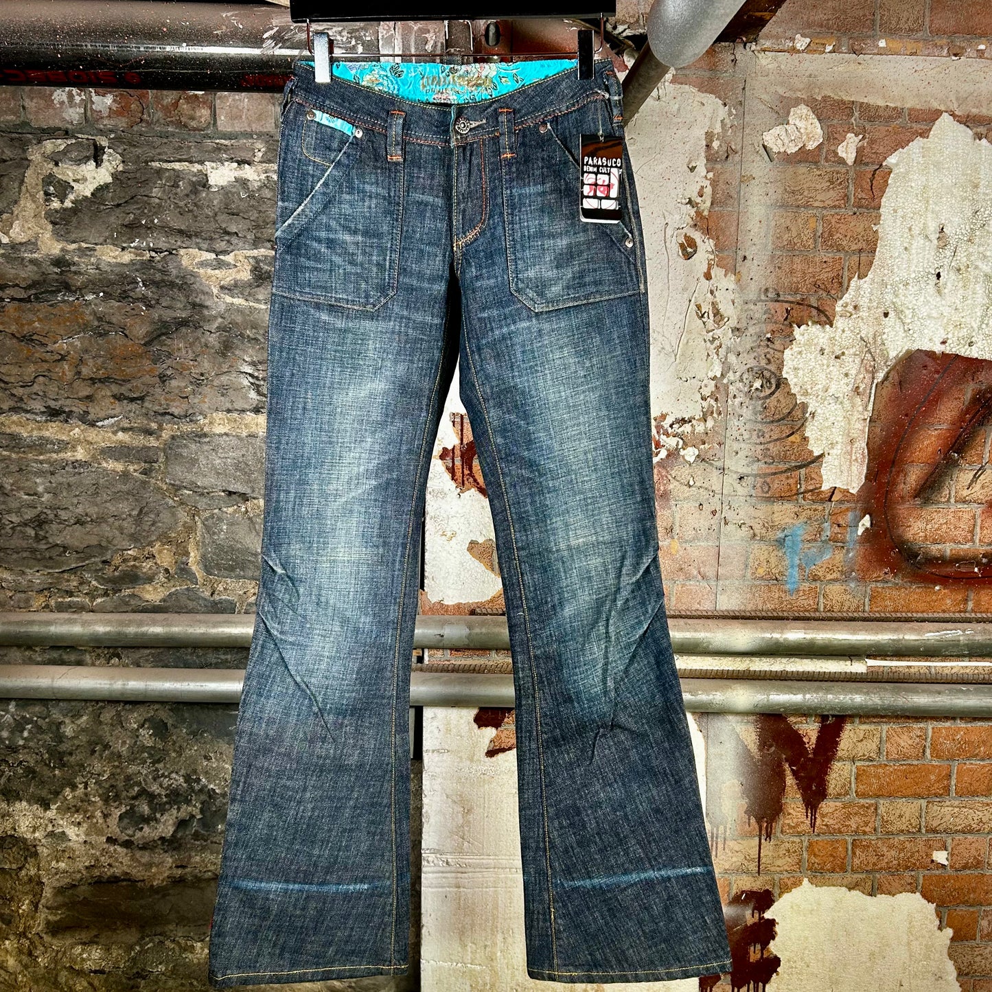 Parasuco Low Rise Dark Wash Denim Deadstock Jeans (Y2K) - 25"