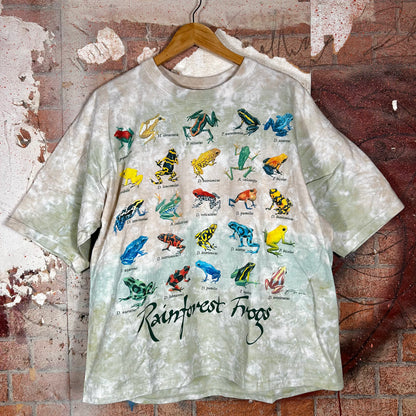 Liquid Blue Vintage Rainforest Frogs Graphic T-Shirt (90s) - XL
