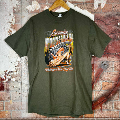 T-shirt graphique Laconia Motorcycle Rally - 2012 (Y2K) - L