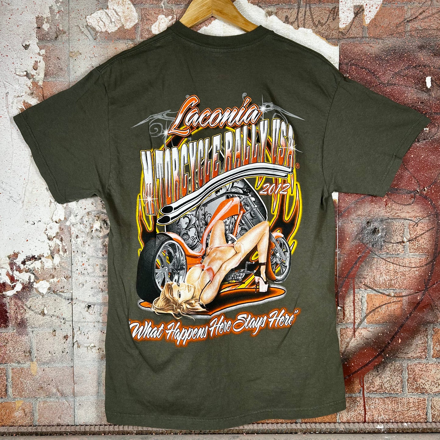 T-shirt graphique Laconia Motorcycle Rally - 2012 (Y2K) - L