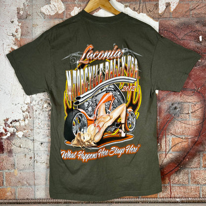 T-shirt graphique Laconia Motorcycle Rally - 2012 (Y2K) - L