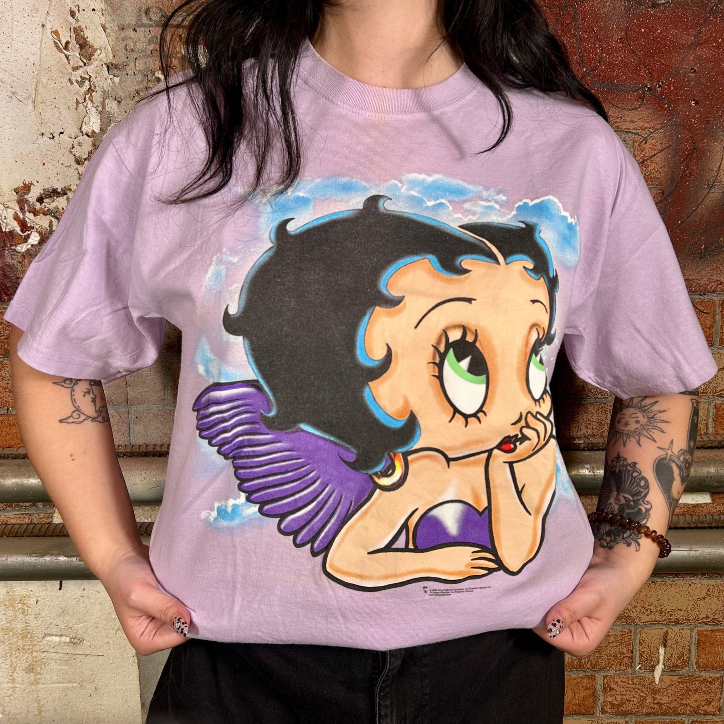 Betty Boop Purple T-Shirt - 2009 (Y2K) - L