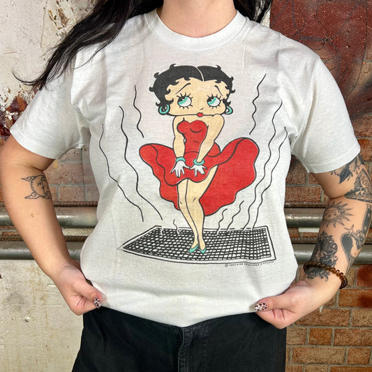 Betty Boop White T-Shirt - 1984 (80's) - M