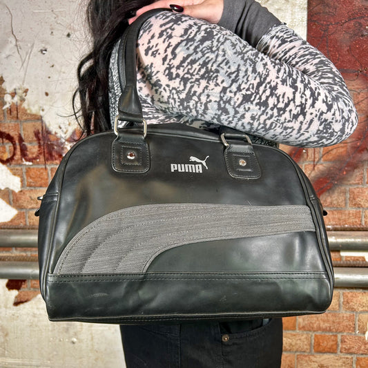 Puma Black Leather Hand Bag (Y2K)