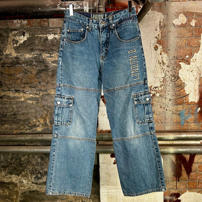 London Blues High Waisted Cargo Denim Jeans (Y2K) - 26"