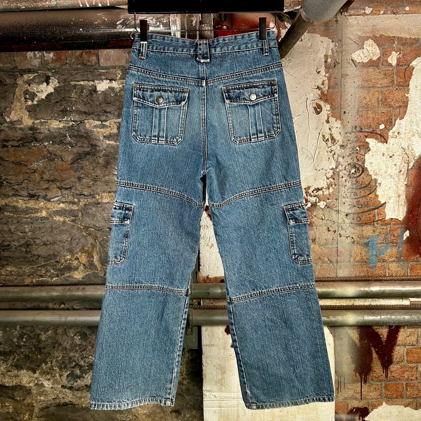 London Blues High Waisted Cargo Denim Jeans (Y2K) - 26"