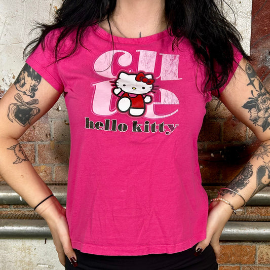 Hello Kitty Cute Pink T-Shirt (Y2K) - S