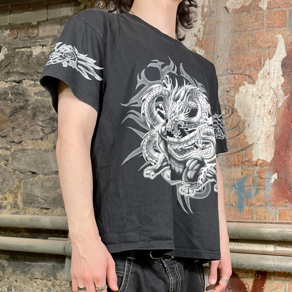 Cyber Dragon Graphic T-Shirt (Y2K)