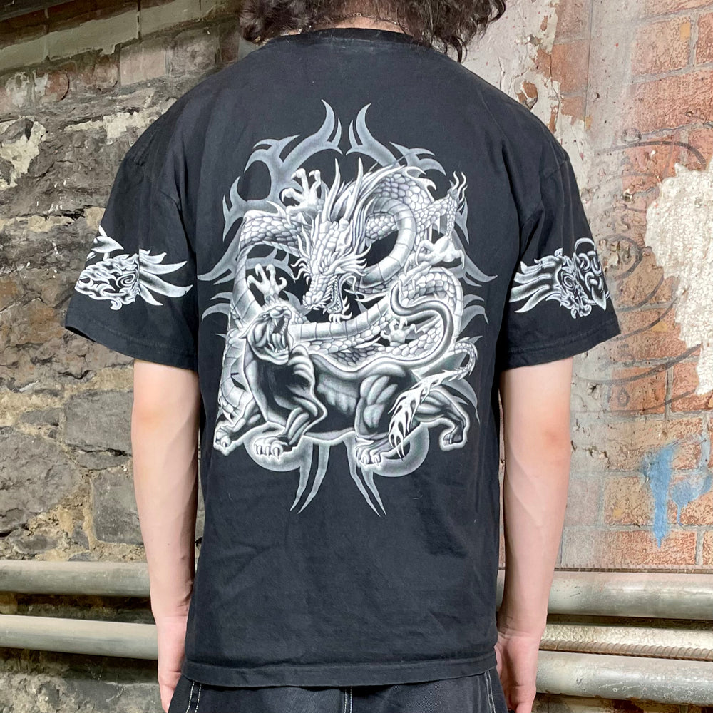 Cyber Dragon Graphic T-Shirt (Y2K)